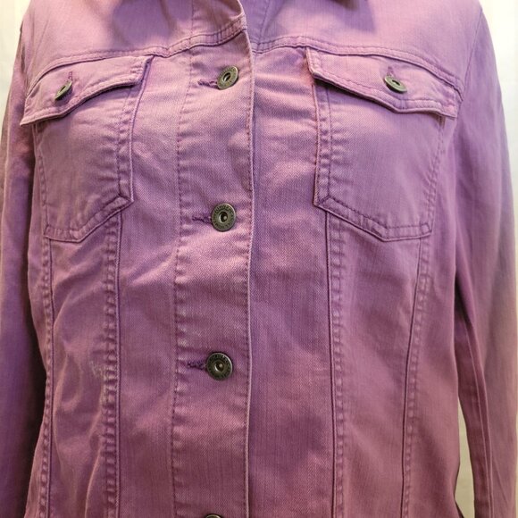 Purple Denim Jean Jacket - Picture 2 of 4